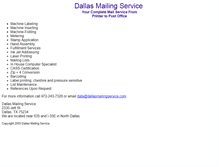 Tablet Screenshot of dallasmailingservice.com